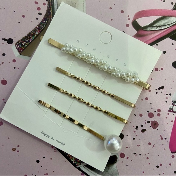 ✨4 PIECE SET✨HAIR PINS-PEARL AND GOLD✨‎ - Picture 6 of 6